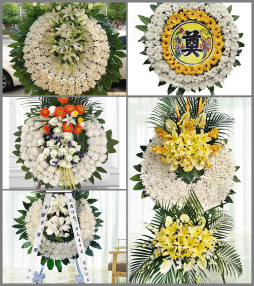 湖北黄冈市浠水县团陂镇脱甲岭村花圈速递